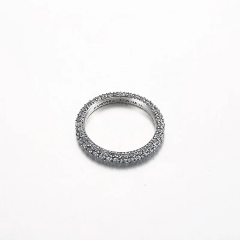 (slika za) Brezčasni enoredni prstan Pandora Pavé - 192627C01 - Ogled 3