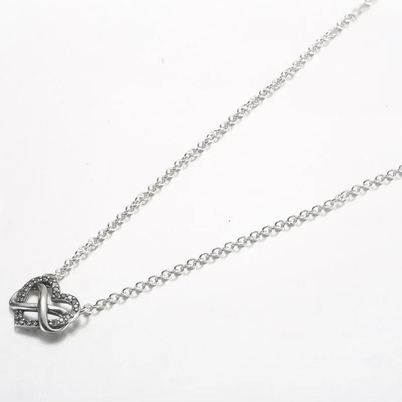 (slika za) Pandora Bleščeča ogrlica Infinity Heart Collier - 392666C01-50 - Ogled 2