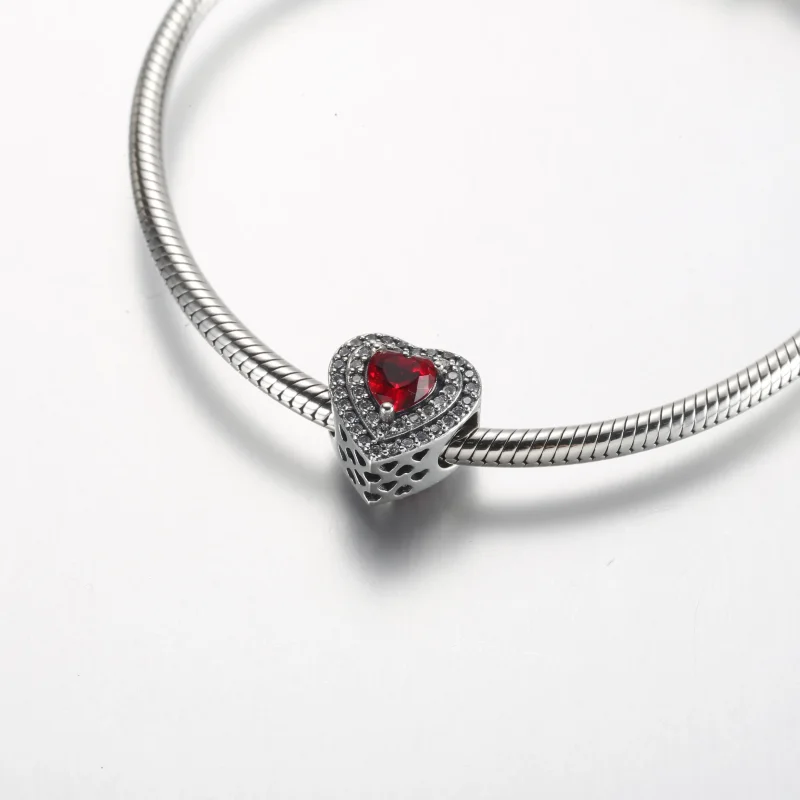 (slika za) Pandora Bleščeči obesek v obliki srca - 799218C02 - Ogled 5