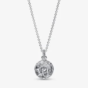 (slika za) Pandora I love u srebrna ogrlica z obeskom - 392599C01