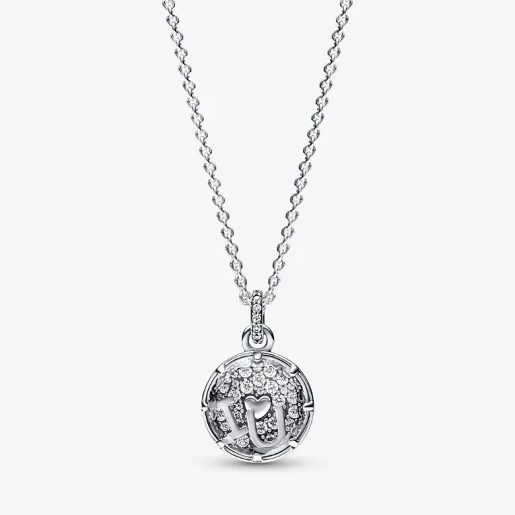 Pandora I love u srebrna ogrlica z obeskom - 392599C01