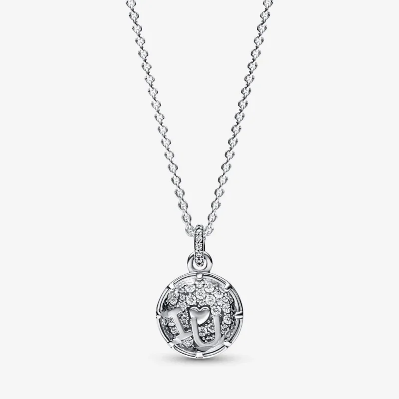 (slika za) Pandora I love u srebrna ogrlica z obeskom - 392599C01 - Slika izdelka