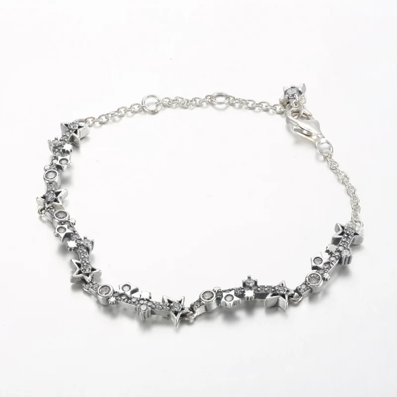 (slika za) Pandora Mlečna pot srebrna zapestnica s prozornim kubičnim cirkonijem - 592425C0 - Ogled 2