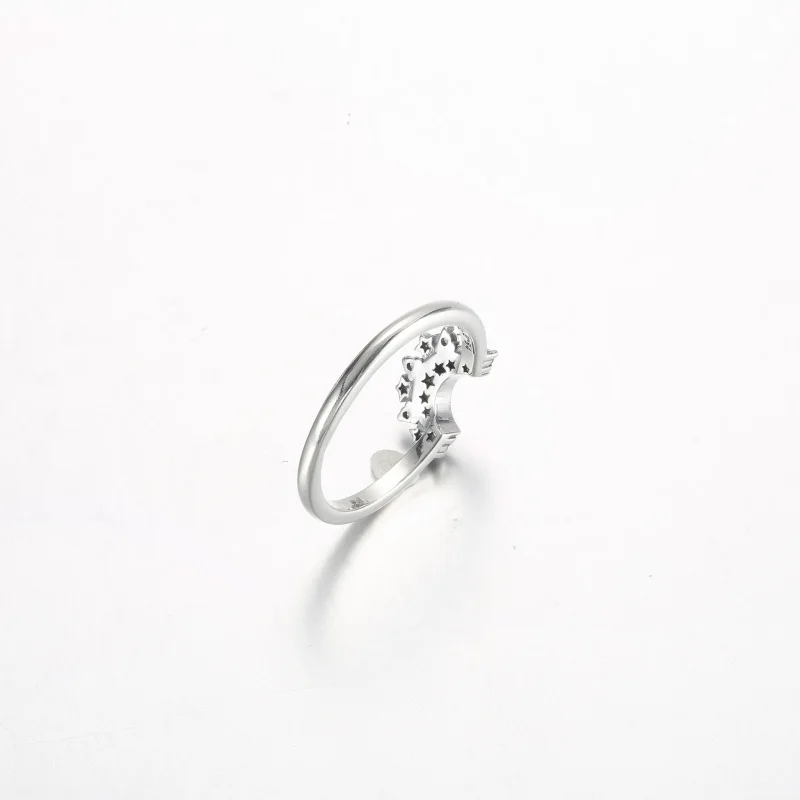 (slika za) PANDORA Prstan z modro sijočo luno - 192675C01 - Ogled 5