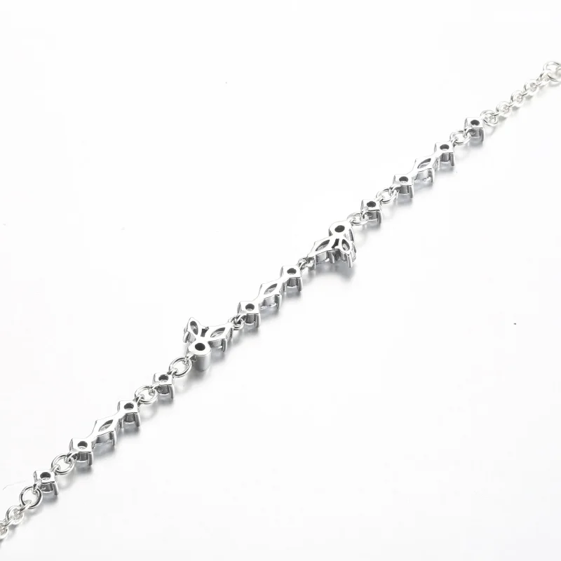 (slika za) PANDORA Sijoča členasta cvetlična zapestnica - 592631C01 - Ogled 4