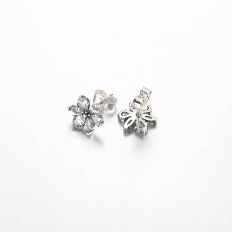 (slika za) PANDORA Sijoči cvetlični uhančki - 292633C01 - Ogled 4