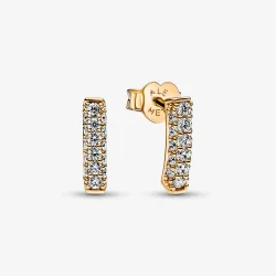Pandora Timeless Pavé enoredni uhani s palico - 262626C01