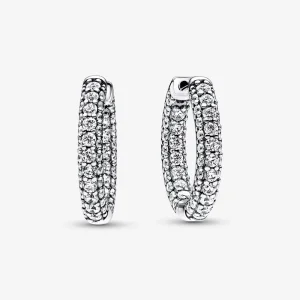 (slika za) Pandora Timeless Pavé enovrstni obročasti uhani - 292624C01