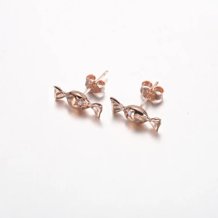 Pandora Wrapped Candy 14k rožnato pozlačeni uhani z zatiči - 282638C01