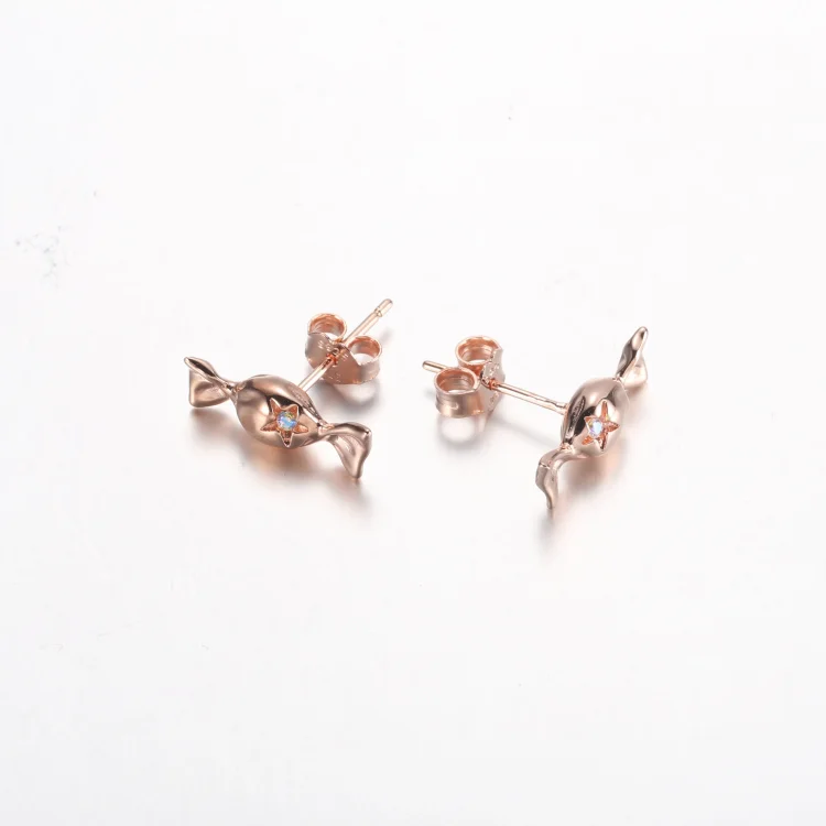 Pandora Wrapped Candy 14k rožnato pozlačeni uhani z zatiči - 282638C01