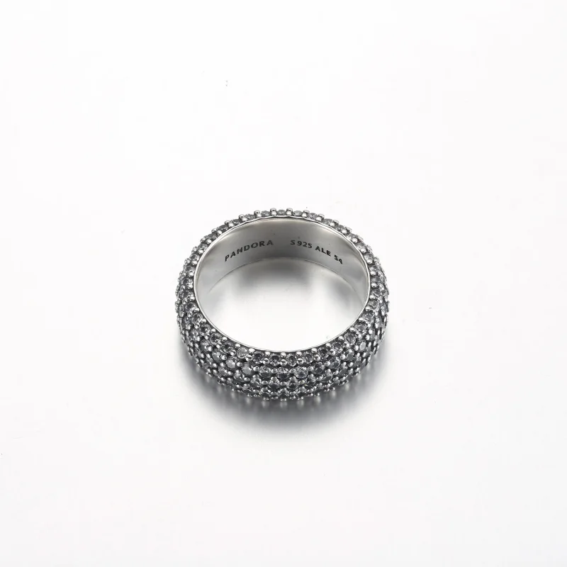 (slika za) Prstan Pandora Timeless Pavé s trojnim nizom pavé - 192634C01 - Ogled 3