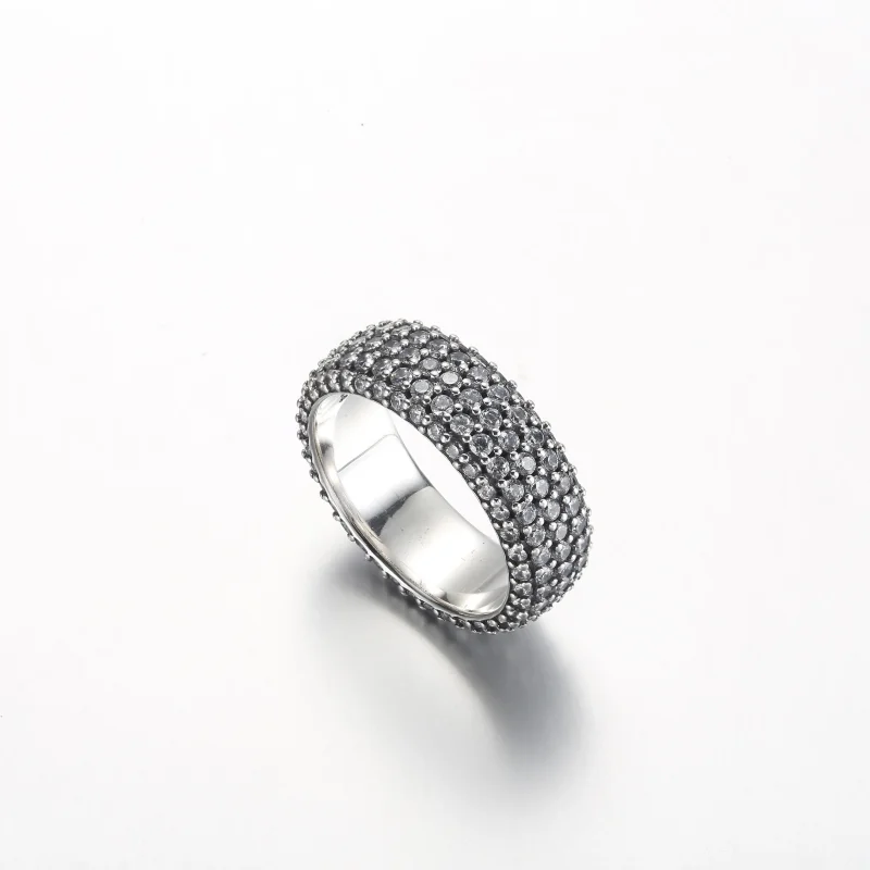 (slika za) Prstan Pandora Timeless Pavé s trojnim nizom pavé - 192634C01 - Ogled 4
