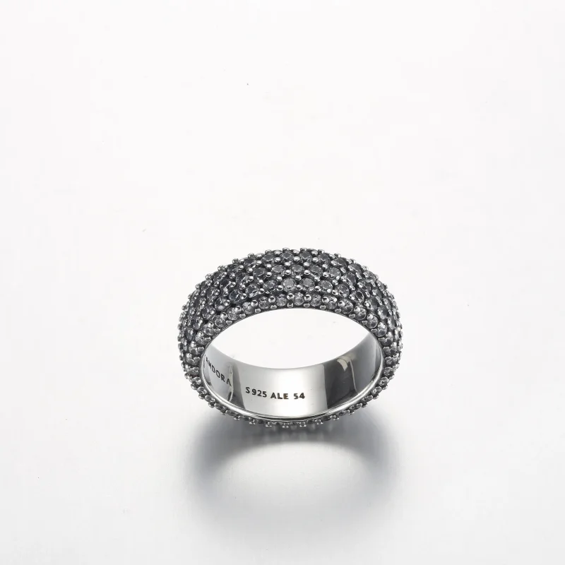 (slika za) Prstan Pandora Timeless Pavé s trojnim nizom pavé - 192634C01 - Ogled 5