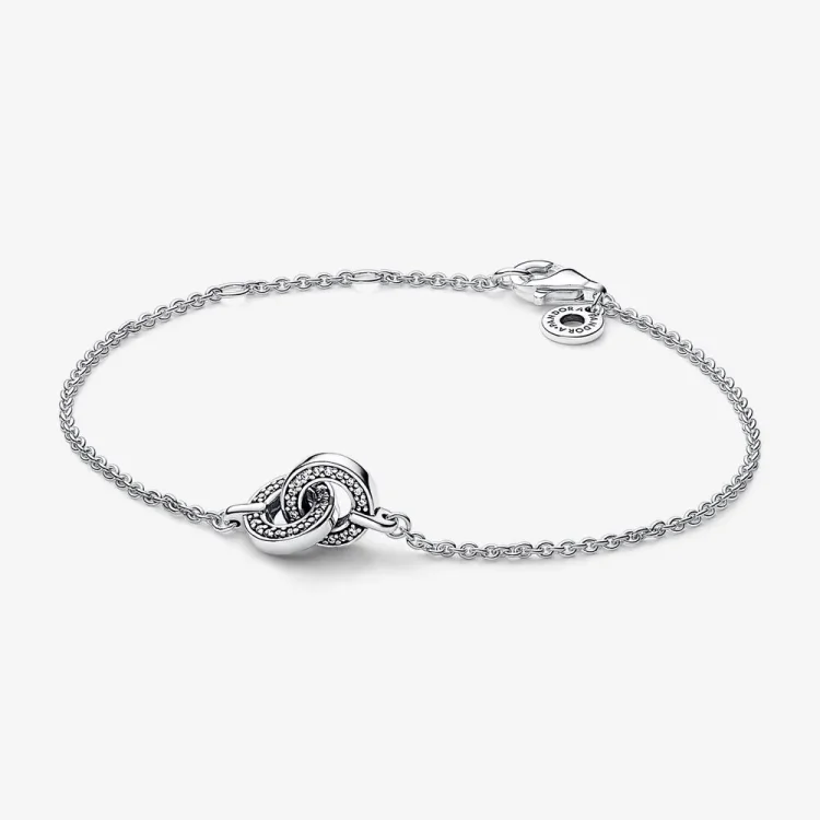 Zapestnica Pandora Signature Prepletena Pavé Verižica - 592742C01