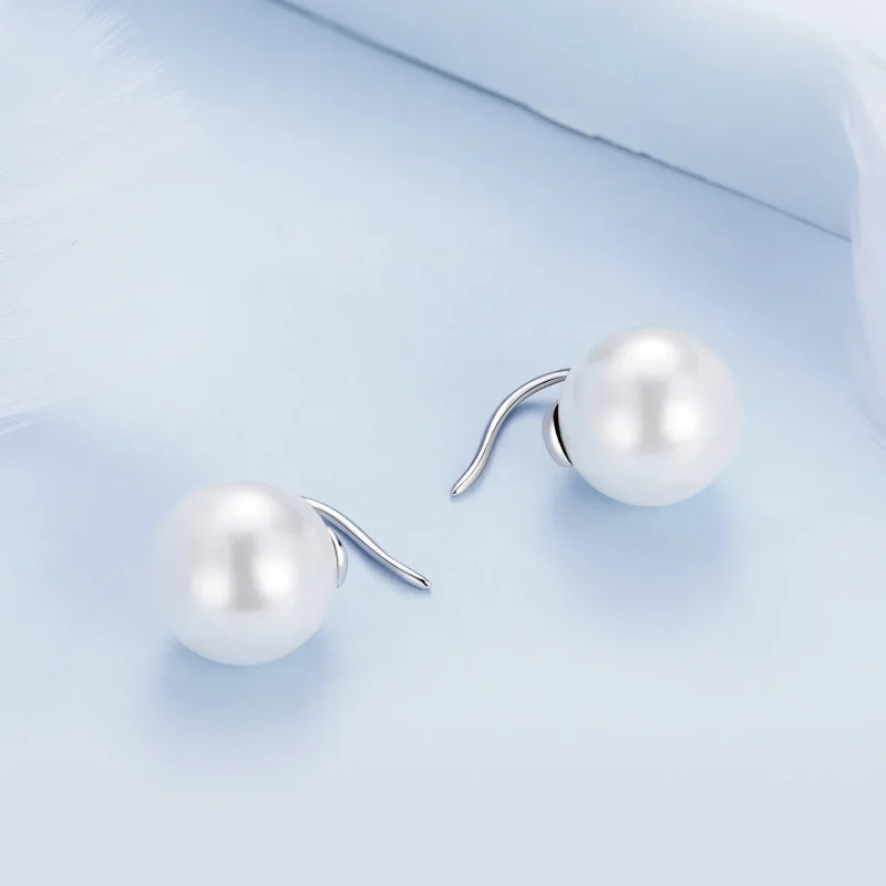 (slika za) Biserni uhani v slogu Pandora - BSE857 - Ogled 4