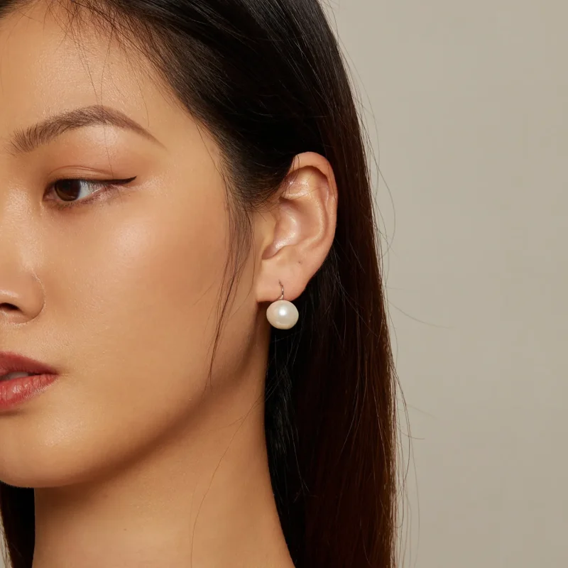 (slika za) Biserni uhani v slogu Pandora - BSE857 - Ogled 6