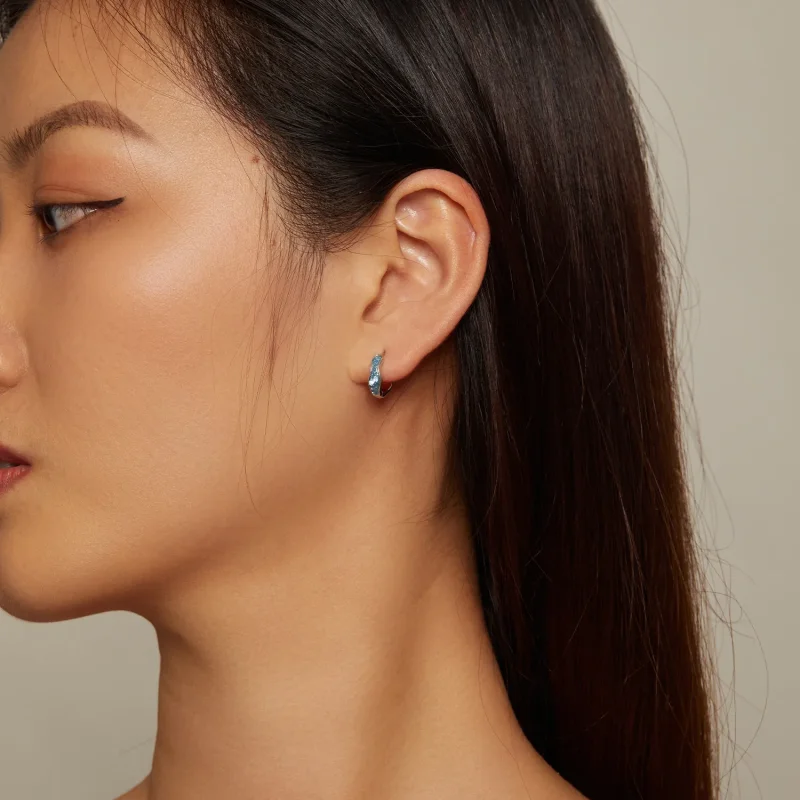 (slika za) Bleščeči obročasti uhani v slogu Pandora - SCE1614 - Ogled 5