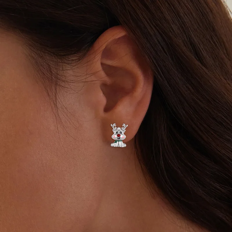 (slika za) Božični uhani z jeleni v slogu Pandora - BSE920 - Ogled 5