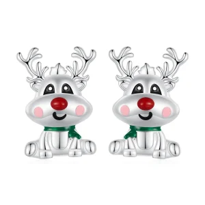 (slika za) Božični uhani z jeleni v slogu Pandora - BSE920