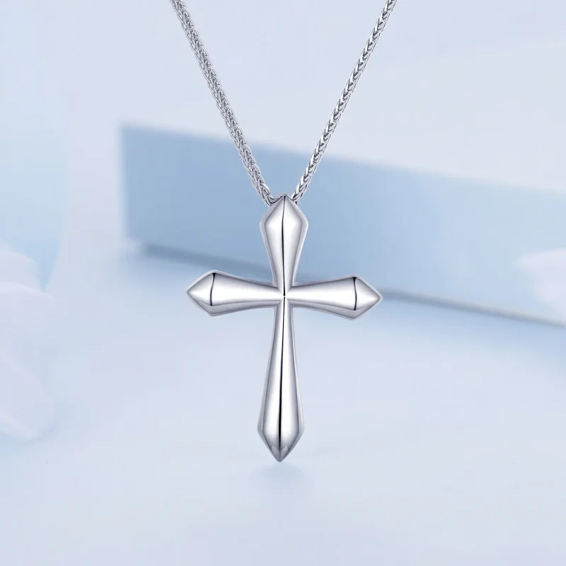 (slika za) Chopinova ogrlica s križem v slogu Pandora - BSN304 - Ogled 3