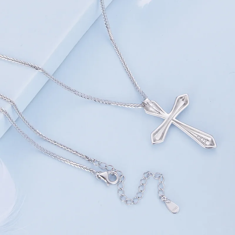 (slika za) Chopinova ogrlica s križem v slogu Pandora - BSN304 - Ogled 4