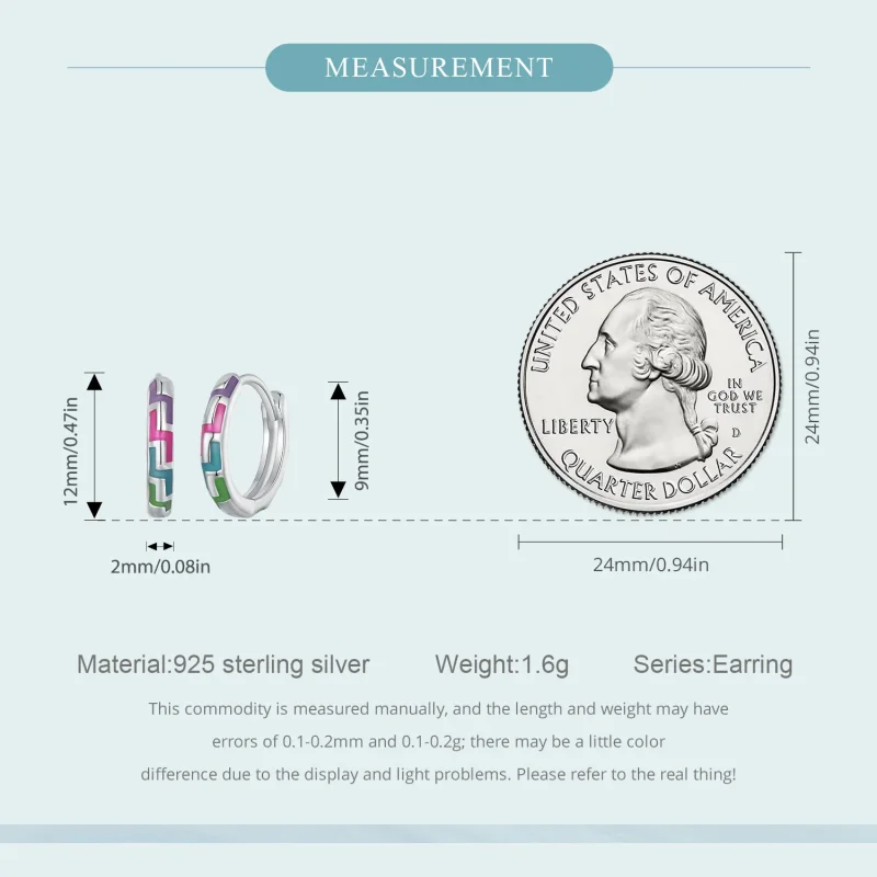 (slika za) Cyber svetleči obročasti uhani v slogu Pandora - SCE1645 - Ogled 6