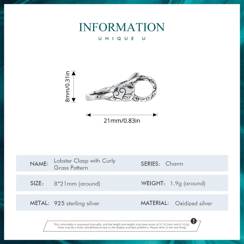 (slika za) Dvojna zaponka v obliki jastoga Pandora - BSP023 - Ogled 4