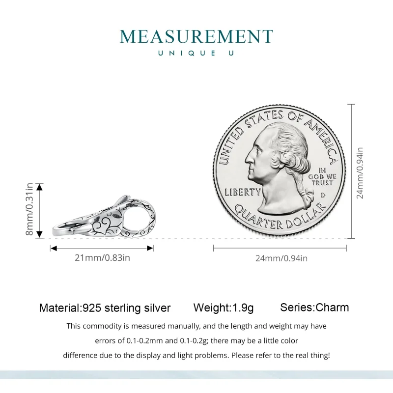 (slika za) Dvojna zaponka v obliki jastoga Pandora - BSP023 - Ogled 5