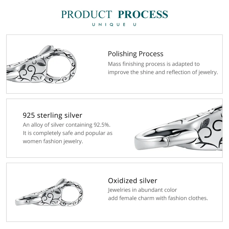(slika za) Dvojna zaponka v obliki jastoga Pandora - BSP023 - Ogled 6