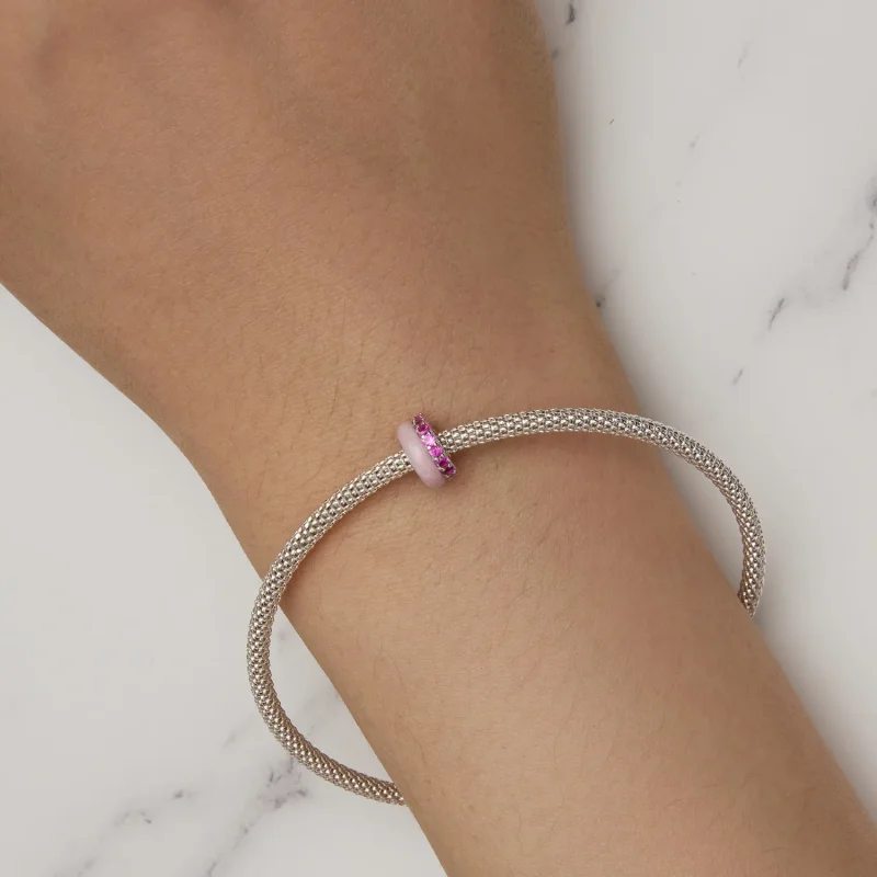 (slika za) Dvoslojni silikonski distančnik Pandora Style Pink - BSC883-PK - Ogled 7