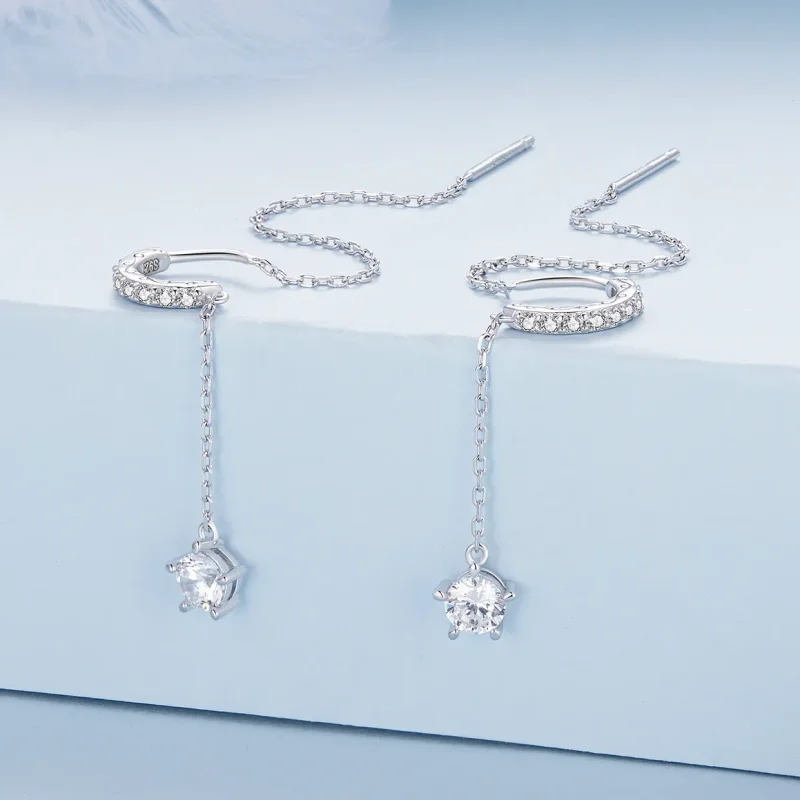 (slika za) Izvrstni viseči uhani v stilu Pandora - BSE830 - Ogled 2