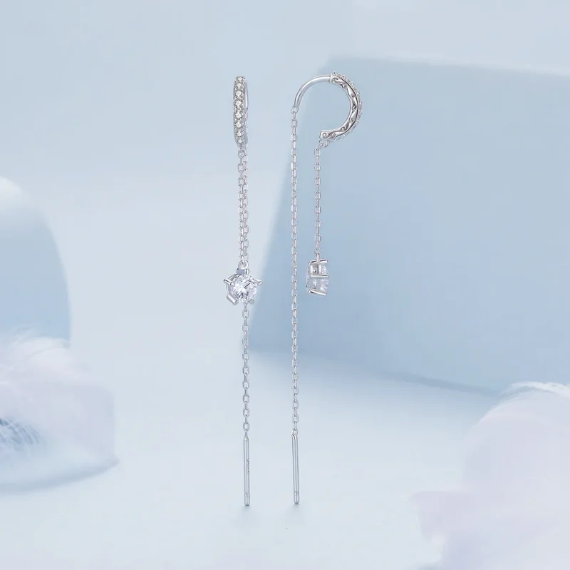 (slika za) Izvrstni viseči uhani v stilu Pandora - BSE830 - Ogled 3