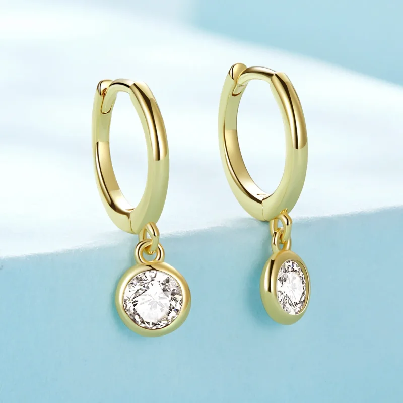 (slika za) Krožni uhani iz cirkonija v slogu Pandora - SCE830-B - Ogled 2