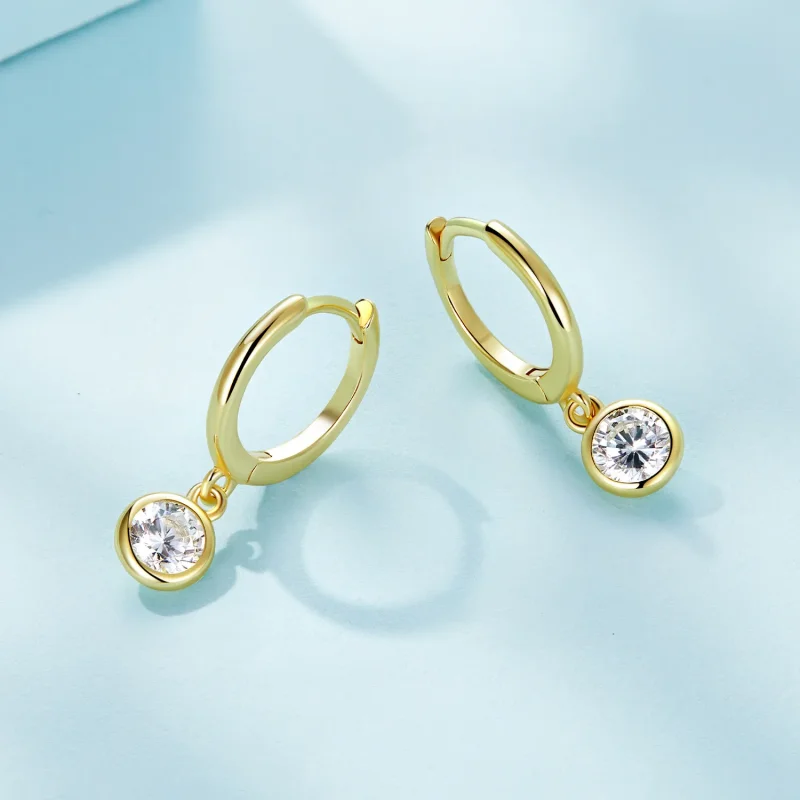 (slika za) Krožni uhani iz cirkonija v slogu Pandora - SCE830-B - Ogled 3