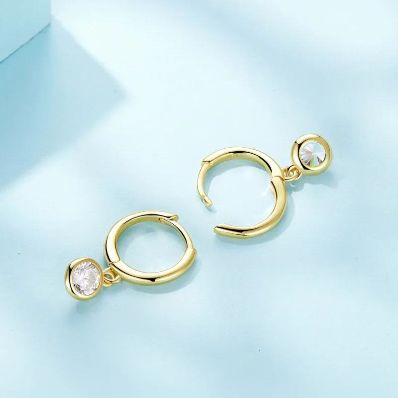 (slika za) Krožni uhani iz cirkonija v slogu Pandora - SCE830-B - Ogled 4