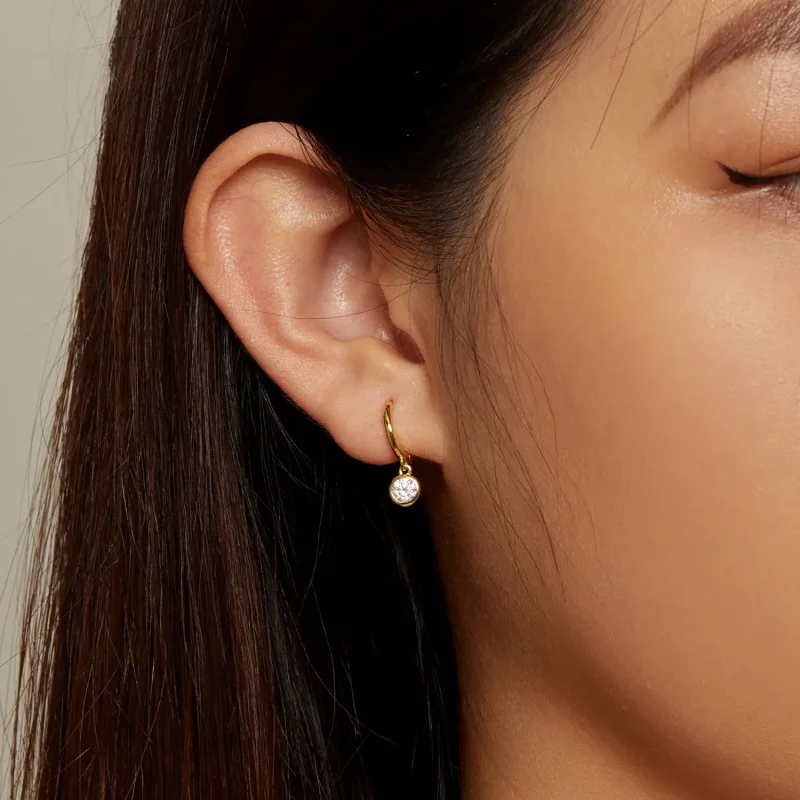 (slika za) Krožni uhani iz cirkonija v slogu Pandora - SCE830-B - Ogled 5