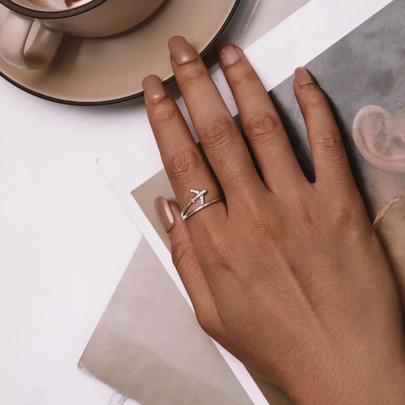 (slika za) Letalski prstan v stilu Pandora - SCR967 - Ogled 4