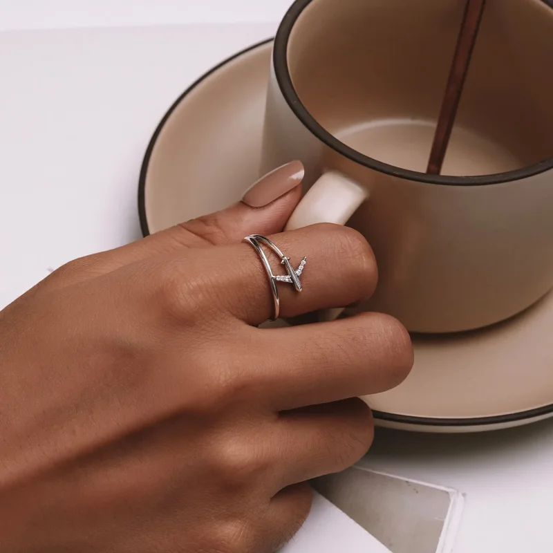 (slika za) Letalski prstan v stilu Pandora - SCR967 - Ogled 5