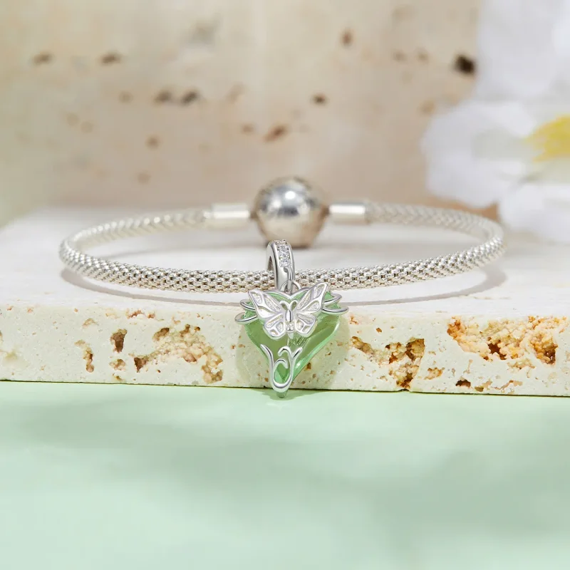 (slika za) Majhen viseči leteči metulj v stilu Pandora - BSC897 - Ogled 3