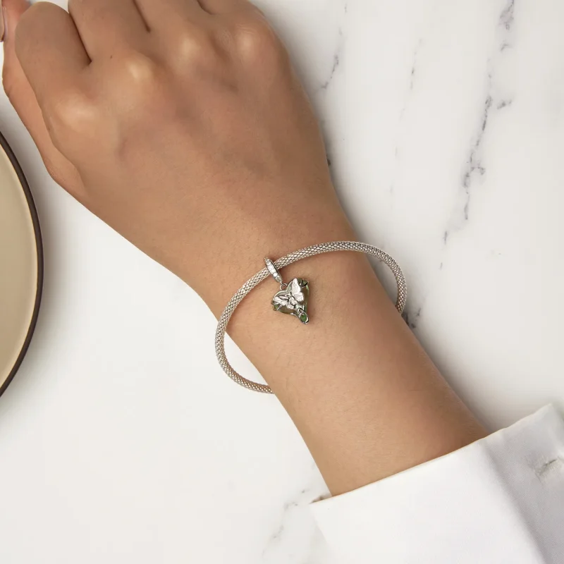 (slika za) Majhen viseči leteči metulj v stilu Pandora - BSC897 - Ogled 5