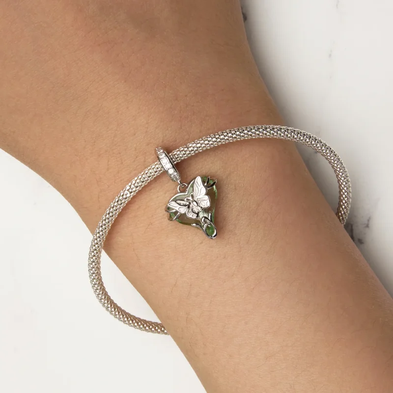 (slika za) Majhen viseči leteči metulj v stilu Pandora - BSC897 - Ogled 6