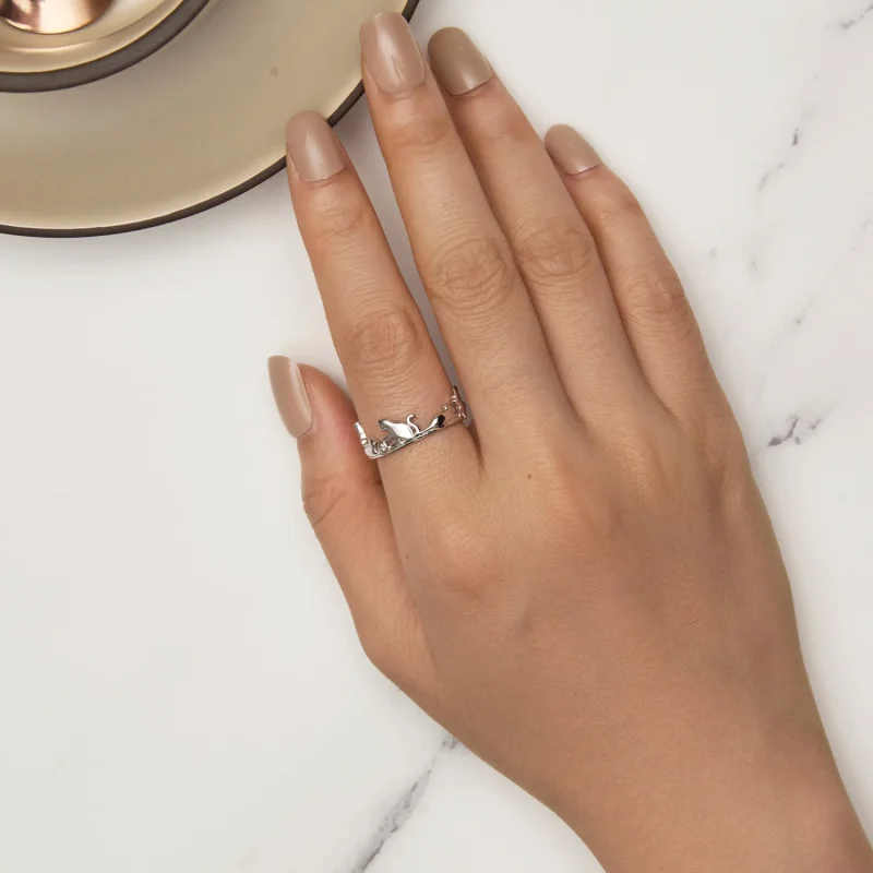 (slika za) Mačji prstan v slogu Pandora - SCR944-E - Ogled 3