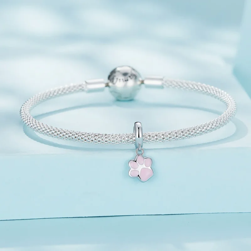 (slika za) Mini beli mačji krempelj v stilu Pandora - SCC2476-A - Ogled 3