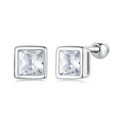 Mini uhani s cirkonijevimi zatiči v stilu princese Pandora - BSE885-S