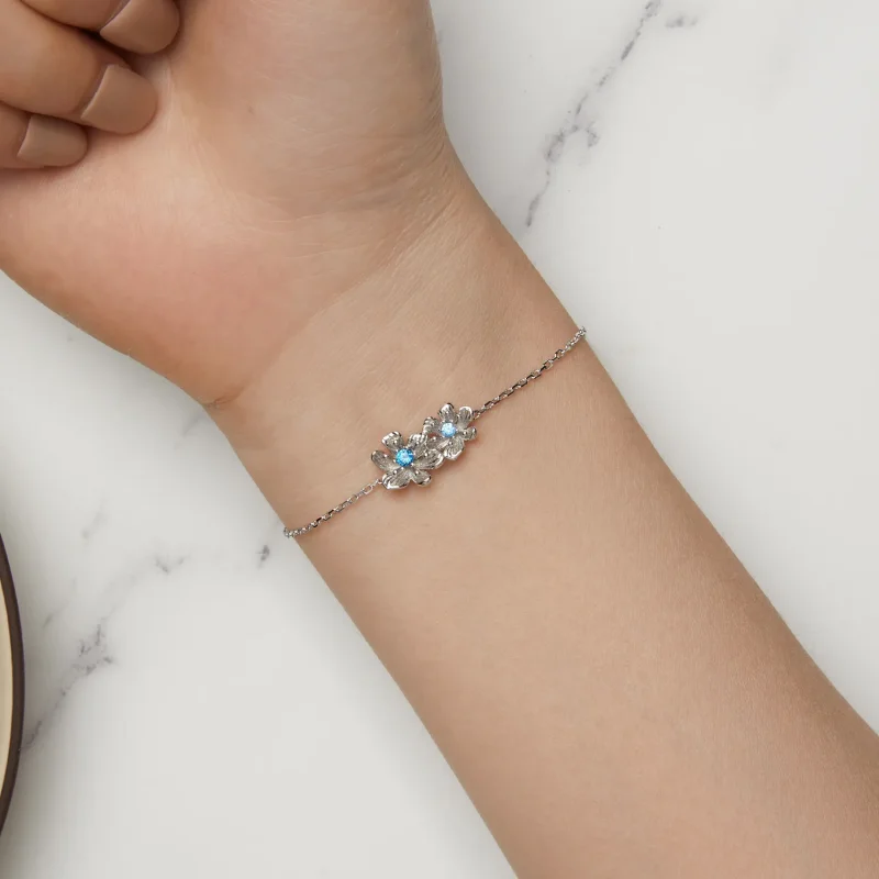 (slika za) Modra zapestnica z verižico v stilu Pandora - BSB138 - Ogled 6