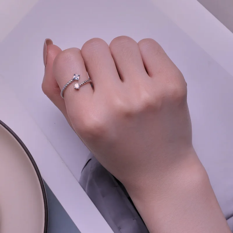 (slika za) Modri zasukani prstan v slogu Pandora - SCR923 - Ogled 7