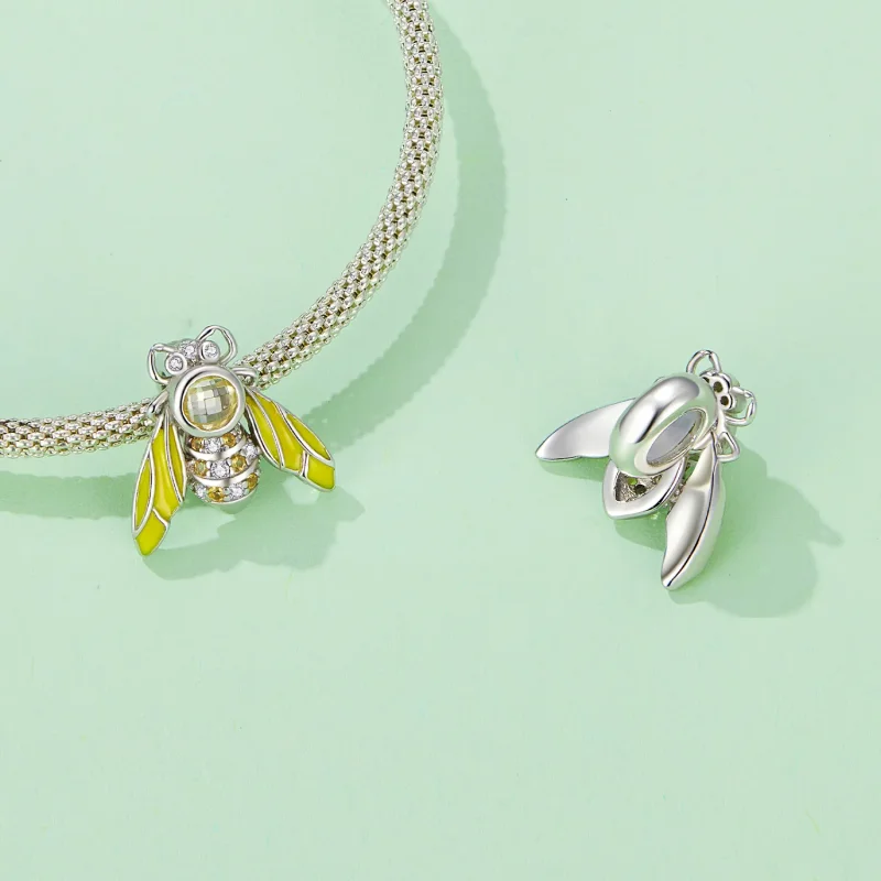 (slika za) Obesek čebela v stilu Pandora - SCC2599 - Ogled 4