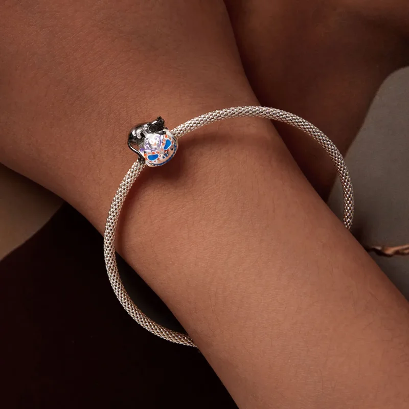 (slika za) Obesek Jack-O-Lantern za noč čarovnic v stilu Pandora - SCC2626 - Ogled 7