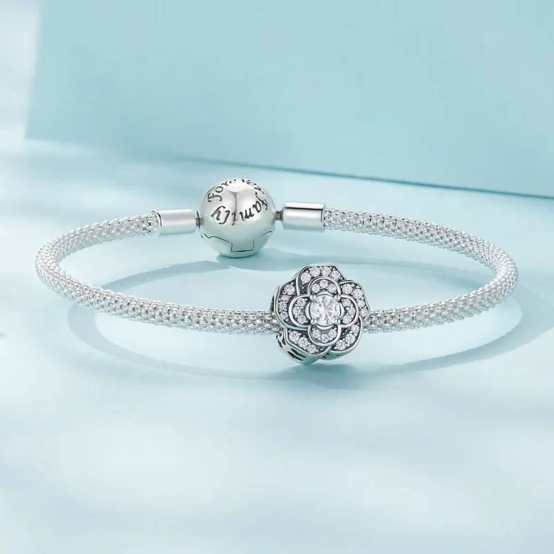 (slika za) Obesek kamelija v stilu Pandora - SCC2493 - Ogled 5