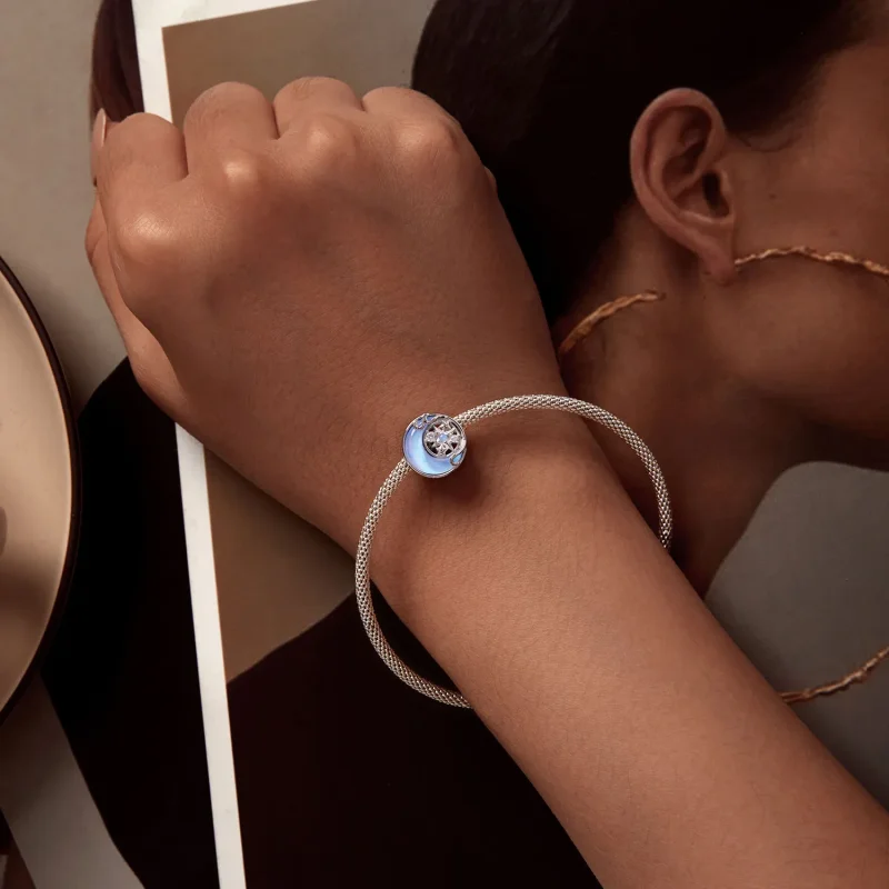 (slika za) Obesek Pandora Moon Starburst - BSC927 - Ogled 6